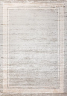  Silk Border White Grey 2.5x3.5