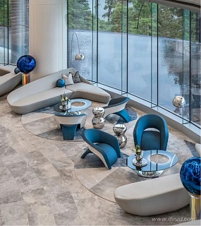 ����� ������� ����� ��� ����� Aurelia Round Modern Grey