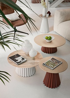  Midj New Pliss&#233; D80 H26 Coffee Table